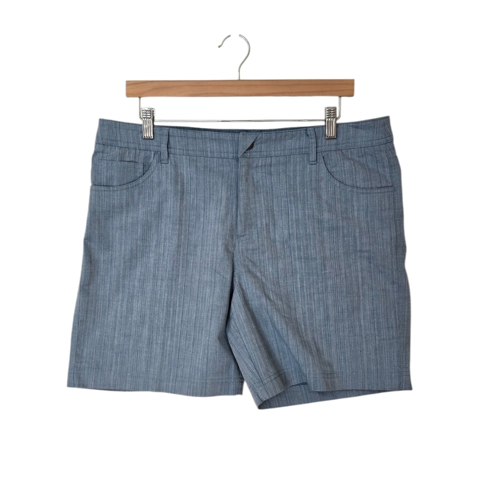 Kathmandu Heather Blue Chino Shorts Women's‎ 14 Outdoor Hiking